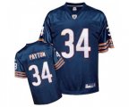 Chicago Bears #34 Walter Payton Blue Team Color Premier EQT Throwback Football Jersey