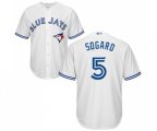 Toronto Blue Jays #5 Eric Sogard Replica White Home Baseball Jersey