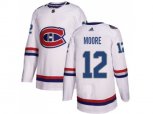 Montreal Canadiens #12 Dickie Moore White Authentic 2017 100 Classic Stitched NHL Jersey