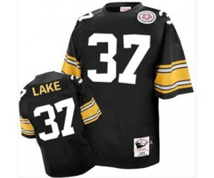 Pittsburgh Steelers #37 Carnell Lake Black Team Color Authentic Throwback Football Jersey