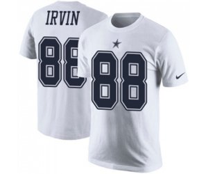 Dallas Cowboys #88 Michael Irvin White Rush Pride Name & Number T-Shirt