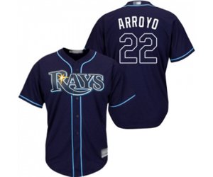Tampa Bay Rays #22 Christian Arroyo Replica Navy Blue Alternate Cool Base Baseball Jersey