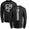 Los Angeles Kings #12 Marian Gaborik Black Backer Long Sleeve T-Shirt