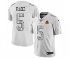 Denver Broncos #5 Joe Flacco Limited White City Edition Football Jersey