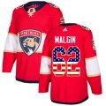 Florida Panthers #62 Denis Malgin Authentic Red USA Flag Fashion NHL Jersey