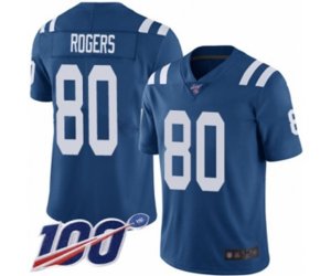 Indianapolis Colts #80 Chester Rogers Royal Blue Team Color Vapor Untouchable Limited Player 100th Season Football Jersey