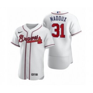 Atlanta Braves #31 Greg Maddux Nike White 2020 Authentic Jersey