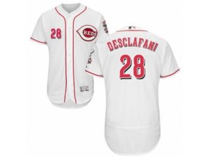 Cincinnati Reds #28 Anthony DeSclafani White Flexbase Authentic Collection MLB Jersey