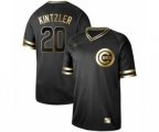 Chicago Cubs #20 Brandon Kintzler Authentic Black Gold Fashion Baseball Jersey