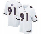 Baltimore Ravens #91 Shane Ray Game White Football Jersey