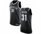 Brooklyn Nets #31 Jarrett Allen Authentic Black Road NBA Jersey - Icon Edition