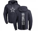Dallas Cowboys #55 Leighton Vander Esch Navy Blue Backer Pullover Hoodie