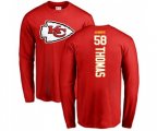Kansas City Chiefs #58 Derrick Thomas Red Backer Long Sleeve T-Shirt
