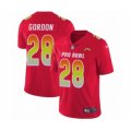 Los Angeles Chargers #28 Melvin Gordon Limited Red AFC 2019 Pro Bowl NFL Jersey