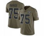 Oakland Raiders #75 Brandon Parker Limited Olive 2017 Salute to Service Football Jersey