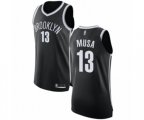 Brooklyn Nets #13 Dzanan Musa Authentic Black Basketball Jersey - Icon Edition