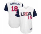 USA Baseball #18 Luke Gregerson White 2017 World Baseball Classic Authentic Team Jersey