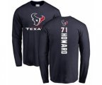 Houston Texans #71 Tytus Howard Navy Blue Backer Long Sleeve T-Shirt