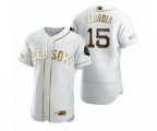 Boston Red Sox Dustin Pedroia Nike White Authentic Golden Edition Jersey