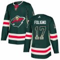 Minnesota Wild #17 Marcus Foligno Authentic Green Drift Fashion NHL Jersey
