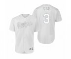 Los Angeles Dodgers Chris Taylor CT3 White 2019 Players' Weekend Authentic Jersey