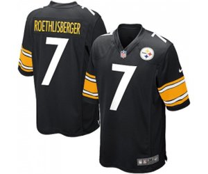 Pittsburgh Steelers #7 Ben Roethlisberger Game Black Team Color Football Jersey