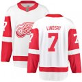 Detroit Red Wings #7 Ted Lindsay Fanatics Branded White Away Breakaway NHL Jersey