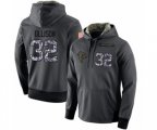Atlanta Falcons #32 Qadree Ollison Stitched Black Anthracite Salute to Service Player Performance Hoodie