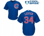 Chicago Cubs #34 Jon Lester Replica Royal Blue Alternate Cool Base Baseball Jersey