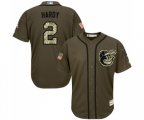 Baltimore Orioles #2 J.J. Hardy Authentic Green Salute to Service Baseball Jersey