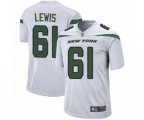 New York Jets #61 Alex Lewis Game White Football Jersey