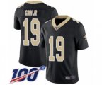 New Orleans Saints #19 Ted Ginn Jr Black Team Color Vapor Untouchable Limited Player 100th Season Football Jersey