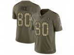 Oakland Raiders #80 Jerry Rice Limited Olive Camo 2017 Salute to Service NFL Jersey