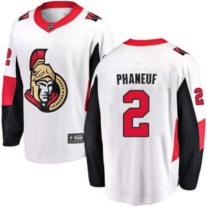 Ottawa Senators #2 Dion Phaneuf Fanatics Branded White Away Breakaway NHL Jersey