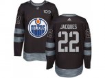 Edmonton Oilers #22 Jean-Francois Jacques Black 1917-2017 100th Anniversary Stitched NHL Jersey