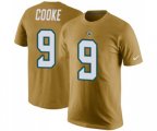 Jacksonville Jaguars #9 Logan Cooke Gold Rush Pride Name & Number T-Shirt