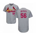 St. Louis Cardinals #56 Ryan Helsley Grey Road Flex Base Authentic Collection Baseball Player Jersey