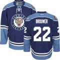 Florida Panthers #22 Troy Brouwer Premier Navy Blue Third NHL Jersey