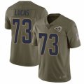 Los Angeles Rams #73 Cornelius Lucas Limited Olive 2017 Salute to Service NFL Jersey