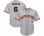 San Francisco Giants #6 Steven Duggar Replica Grey Road Cool Base Baseball Jersey