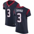 Houston Texans #3 Tom Savage Navy Blue Team Color Vapor Untouchable Elite Player NFL Jersey