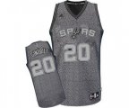 San Antonio Spurs #20 Manu Ginobili Swingman Grey Static Fashion Basketball Jersey