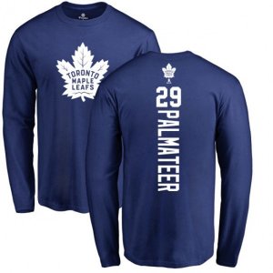 Toronto Maple Leafs #29 Mike Palmateer Royal Blue Backer Long Sleeve T-Shirt