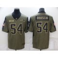 New England Patriots #54 Tedy Bruschi Football Olive 2021 Salute To Service Retired Player Limited Jersey