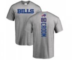 Buffalo Bills #80 Jason Croom Ash Backer T-Shirt