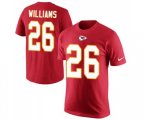 Kansas City Chiefs #26 Damien Williams Red Rush Pride Name & Number T-Shirt