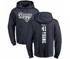 Los Angeles Rams #41 Kenny Young Navy Blue Backer Pullover Hoodie