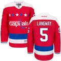 Washington Capitals #5 Rod Langway Premier Red Third NHL Jersey