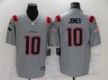 New England Patriots #10 Mac Jones Nike 2021 Gray Inverted Legend Jersey