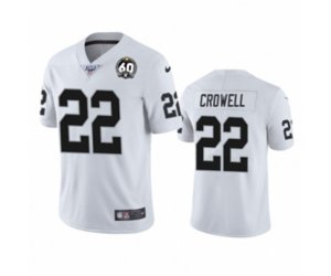 Oakland Raiders #22 Isaiah Crowell White 60th Anniversary Vapor Untouchable Limited Player 100th Season Football Jersey